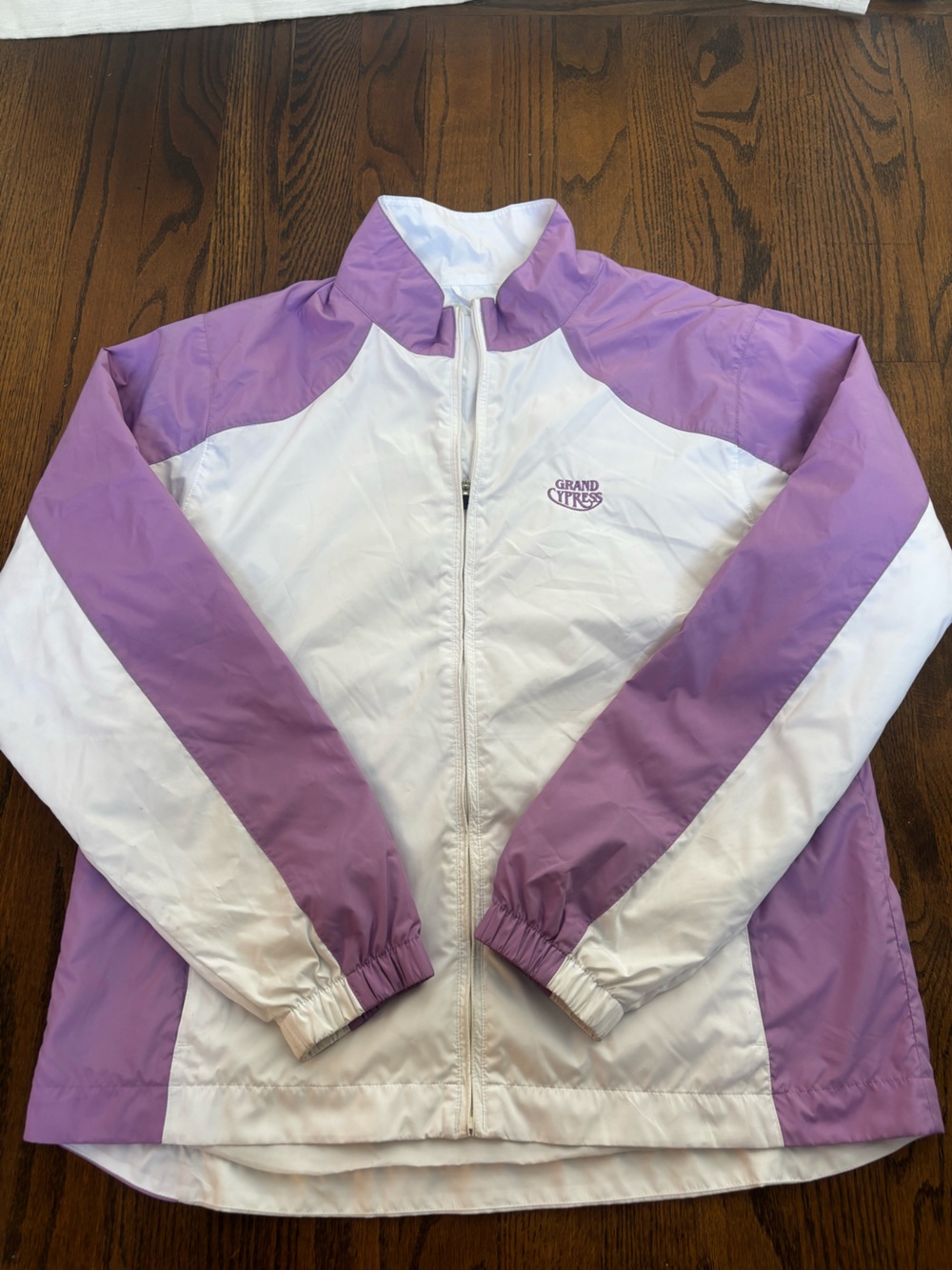 FootJoy White and Lavender Colorblock Windbreaker Jacket